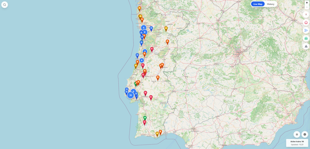 Carte Comboios.ruicosta.pt