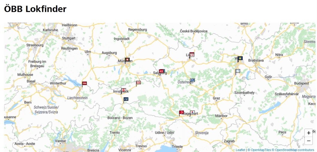 Carte Lokfinder.oebb.at