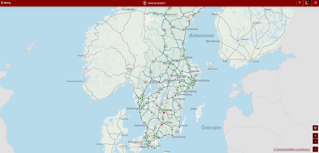 Carte Trafikverket.se